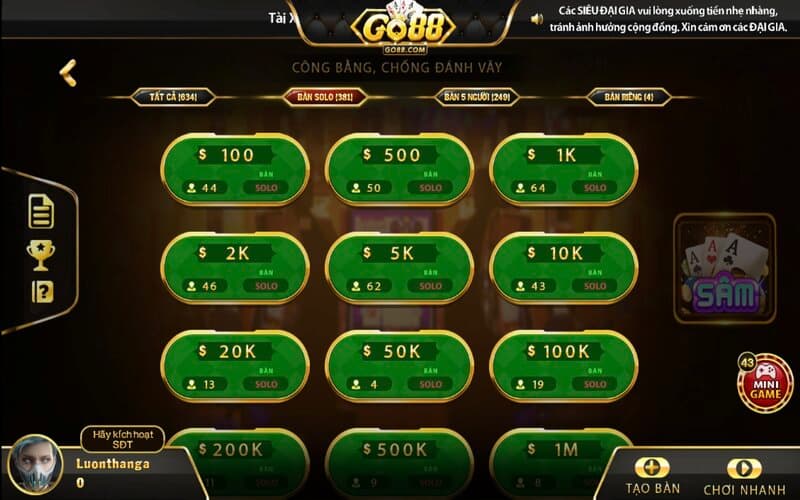 Sâm Go88: Hướng dẫn cách chơi chi tiết cho tân thủ 4 Một số mẹo chơi sâm Go88 luôn thắng cho tân thủ