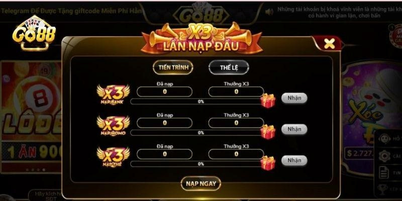 Đăng ký Go88: Tham gia cá cược tại cổng game đổi thưởng hot 4 Thưởng nạp lần đầu tại Go88 lên đến 600K